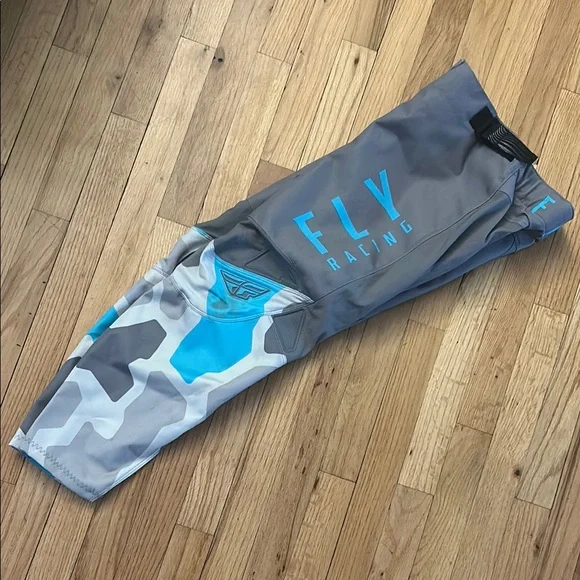 Fly Racing Gray and blue kinetic pants - Picture 1 of 5